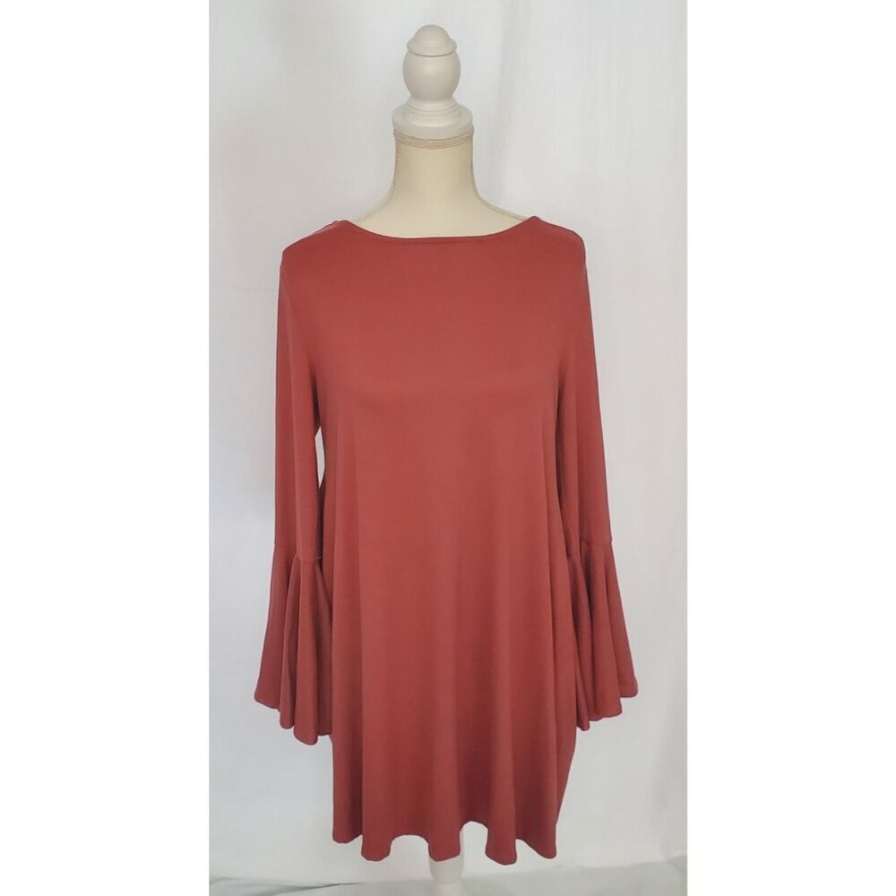 Altard State Med. Pink Lace Up Back Knit Shift Dress Boho Grunge Beachy Artsy